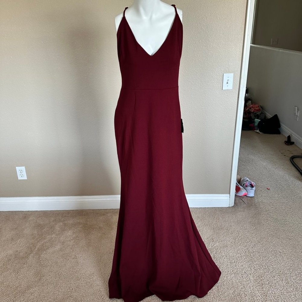 Infinite Glory Wine Red Maxi Dress